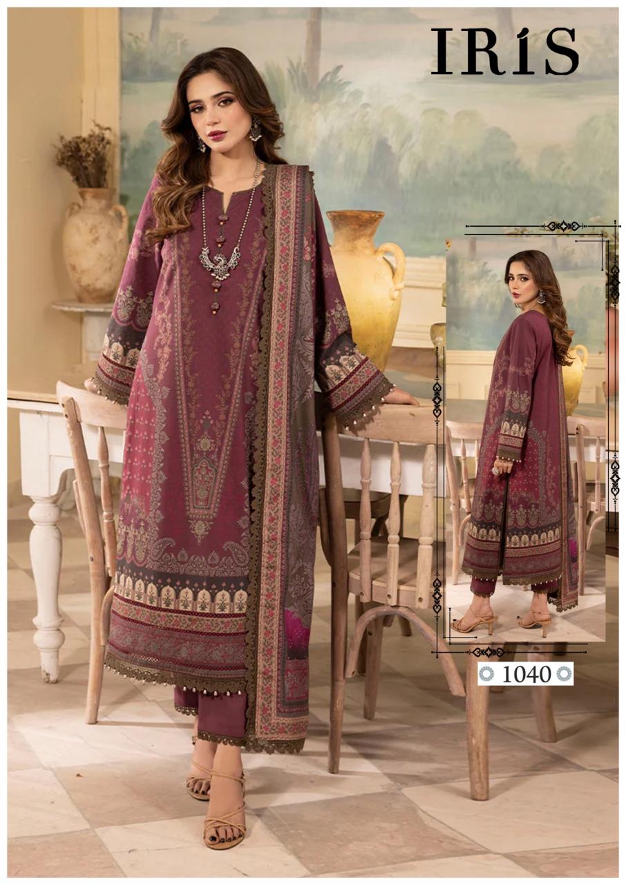 Afsanah Vol 4 By Iris Luxury Heavy Printed Cotton Dress Material Wholesale Shop In Surat

